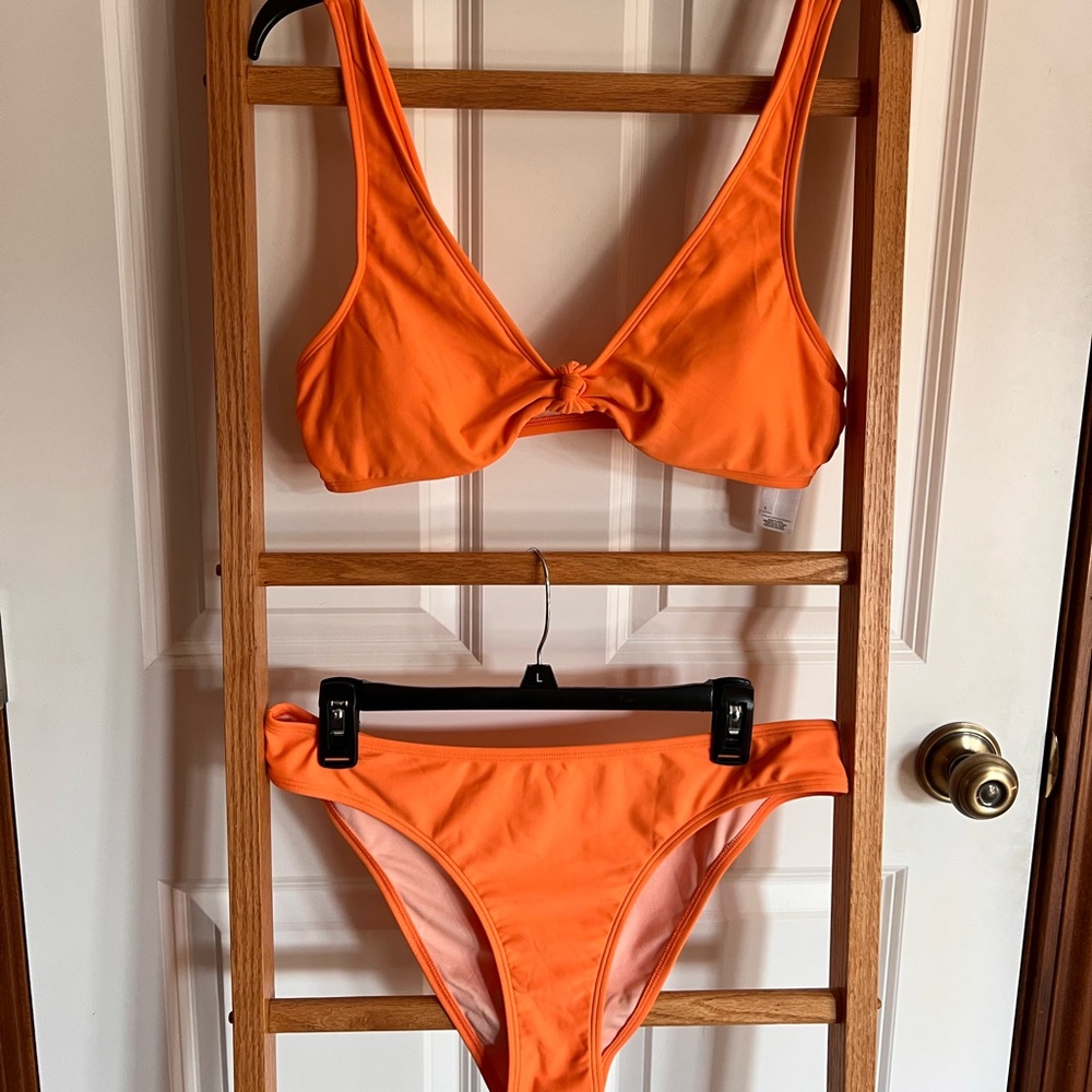 Cupshe Orange Knot-Front Bra Intimates